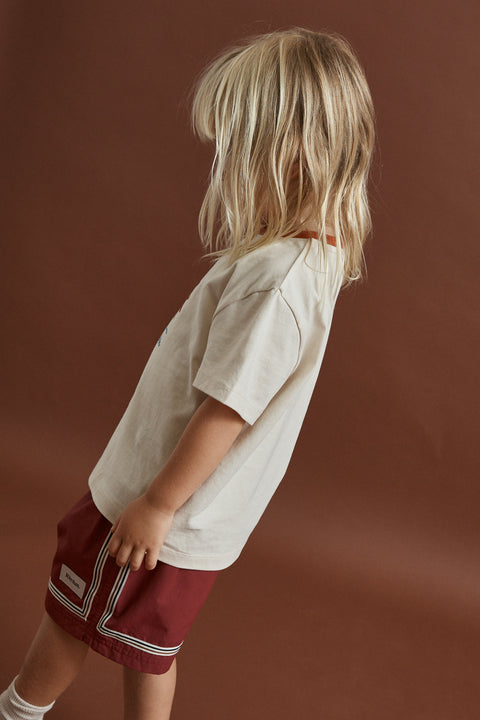 RHYTHM - Kids Cosmic Rhythm Ss T-Shirt Natural