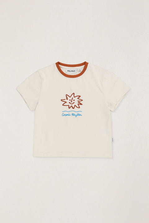 RHYTHM - Kids Cosmic Rhythm Ss T-Shirt Natural