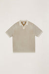 RHYTHM Hi Lo Knit Polo Tobacco