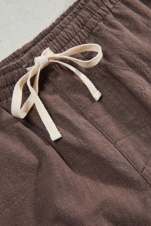RHYTHM Textured Linen Jam Chocolate