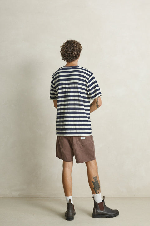 RHYTHM Textured Linen Jam Chocolate