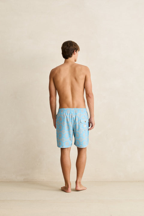 RHYTHM Tangier Beach Short Pacific Blue