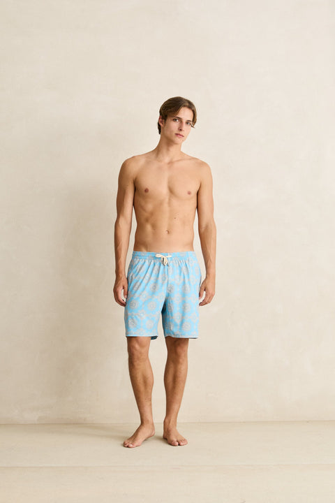 RHYTHM Tangier Beach Short Pacific Blue