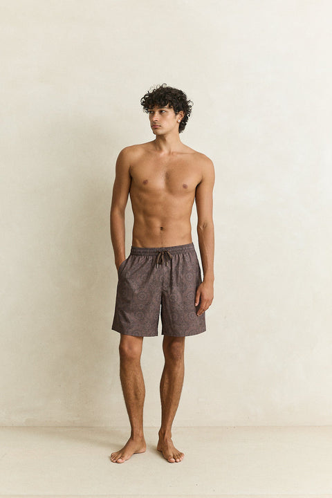 RHYTHM Tangier Beach Short Chocolate