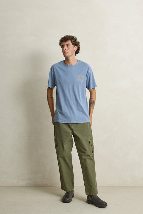 RHYTHM Worn Path Ss T-Shirt Slate