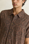 RHYTHM Tangier Ss Shirt Chocolate