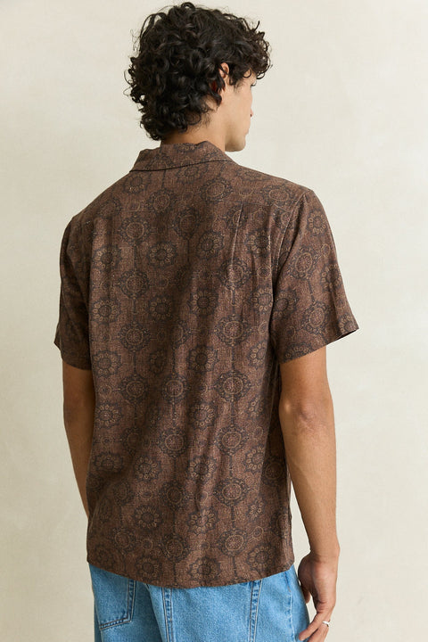 RHYTHM Tangier Ss Shirt Chocolate
