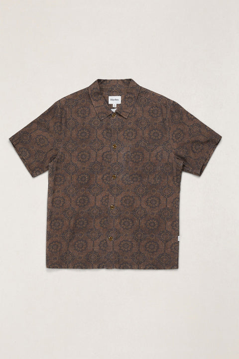 RHYTHM Tangier Ss Shirt Chocolate