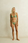 RHYTHM Brighton Eyelet Tie Side Hi Cut Pant Thyme