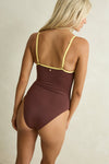 RHYTHM Tierra Contrast One Piece Chocolate