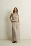 RHYTHM Capri Check Top Brown