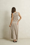 RHYTHM Capri Check Top Brown