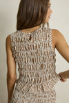 RHYTHM Capri Check Top Brown