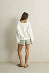 RHYTHM - Adele Oversized Long Sleeve Knit Top Cream