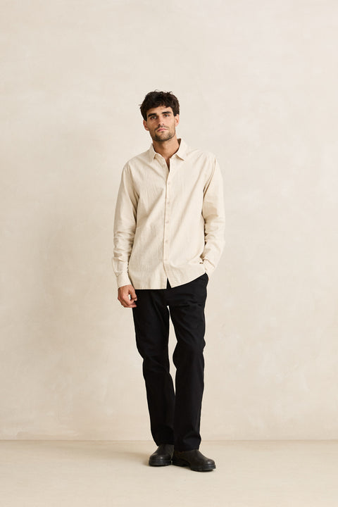 RHYTHM - Classic Linen Ls Shirt