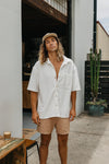 OTTWAY Miller Textured Linen Shorts