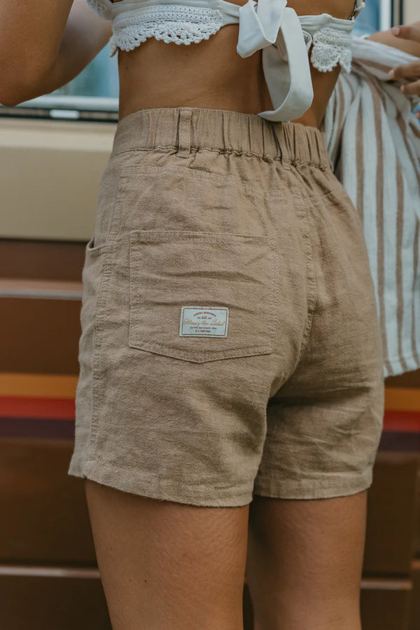 OTTWAY Miller Textured Linen Shorts