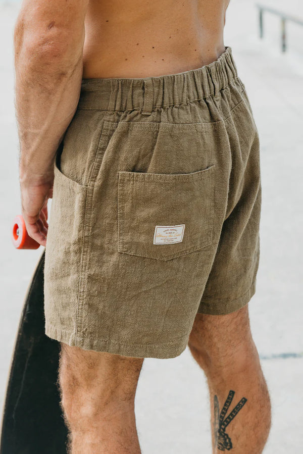 OTTWAY Miller Textured Linen Shorts
