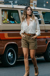 OTTWAY Miller Textured Linen Shorts