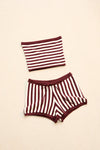 RHYTHM Daybreak Stripe Knit Micro Short Paprika