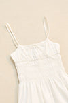 RHYTHM - Broderie Lace Gathered Midi Dress White