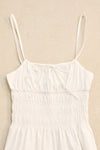 RHYTHM - Broderie Lace Gathered Midi Dress White