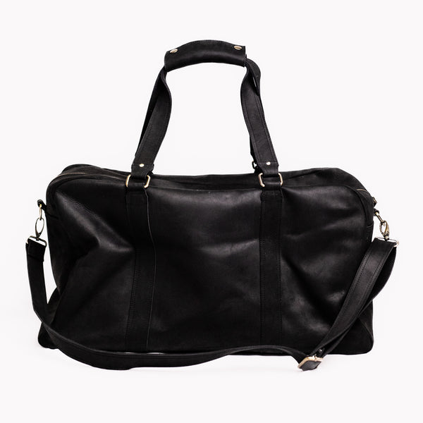 Sydney Leather Overnighter - Matte Black