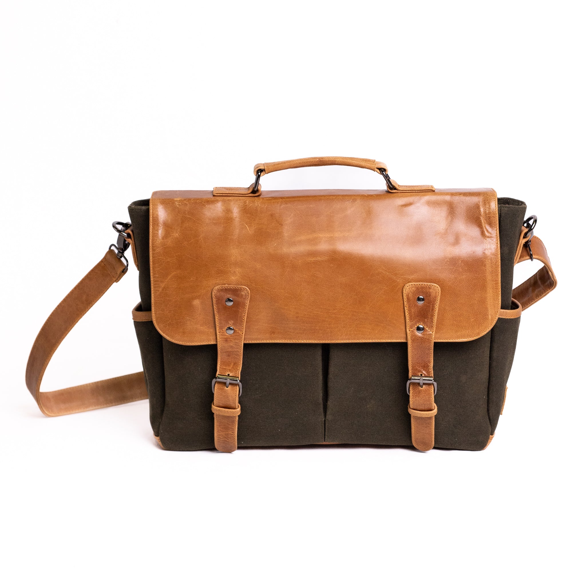 Ashton Canvas Messenger Bag - Forest