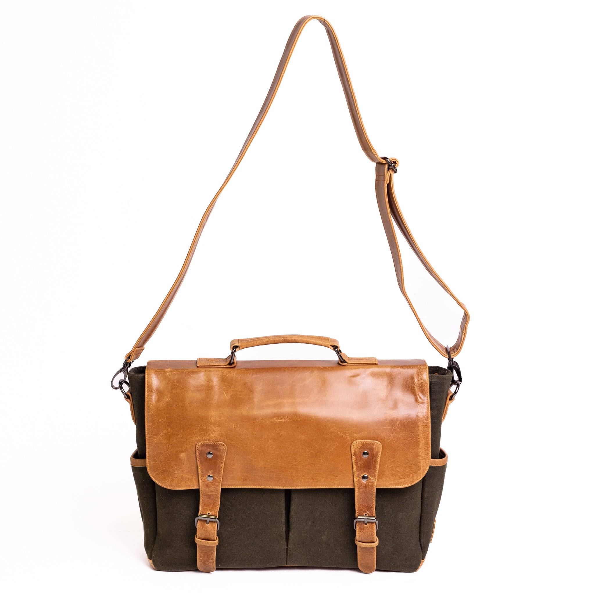 Ashton Canvas Messenger Bag - Forest