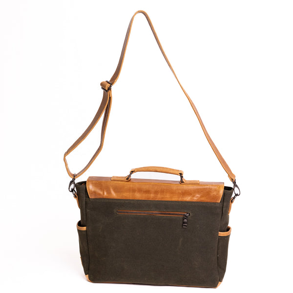 Ashton Canvas Messenger Bag - Forest