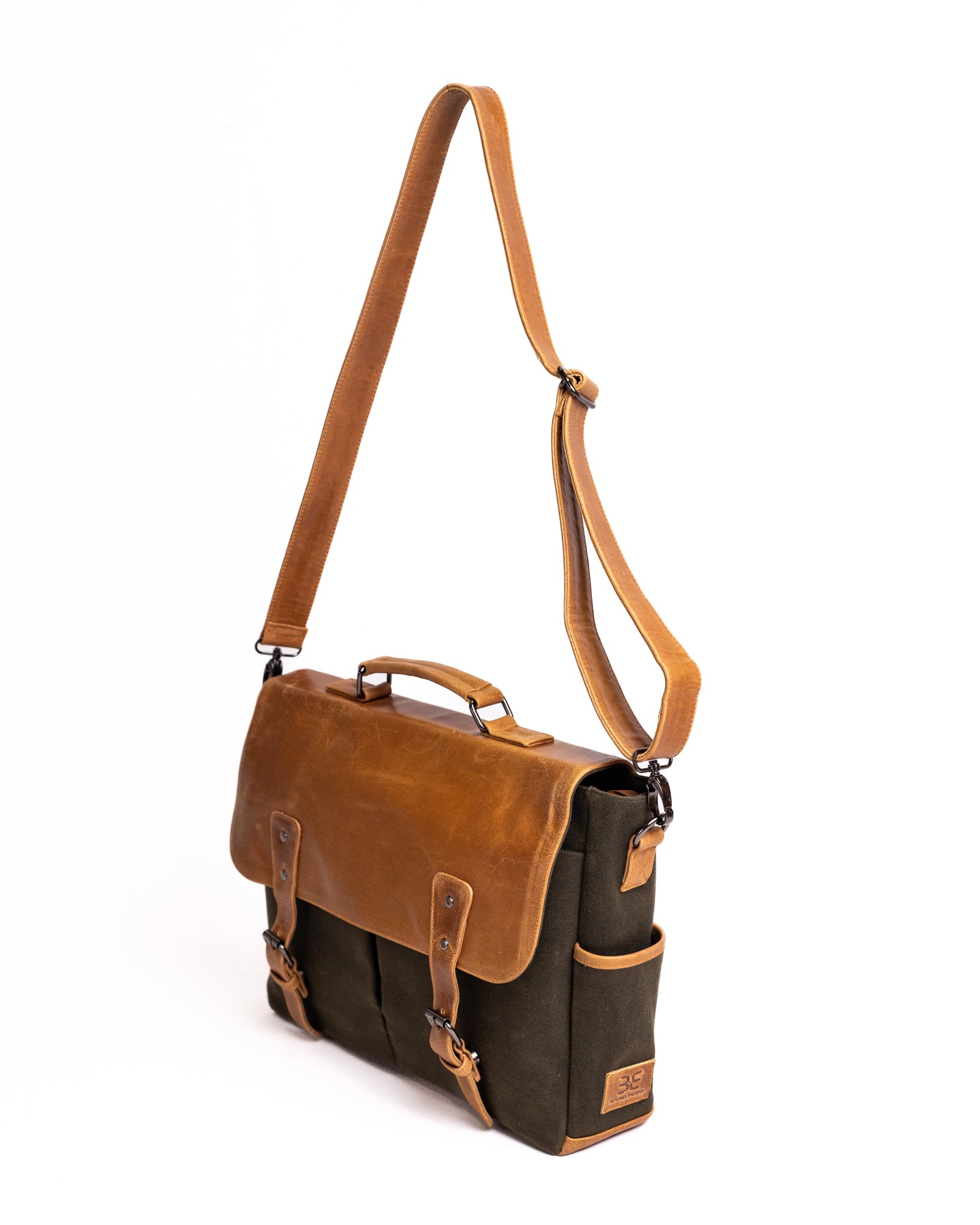 Ashton Canvas Messenger Bag - Forest