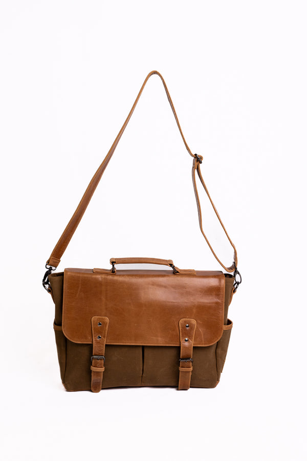 Ashton Canvas Messenger Bag - Earth