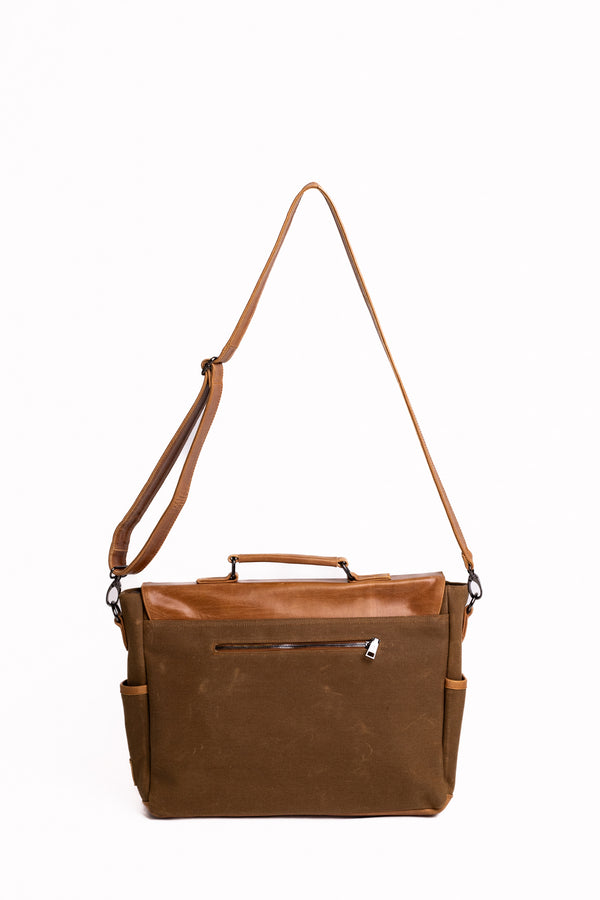 Ashton Canvas Messenger Bag - Earth