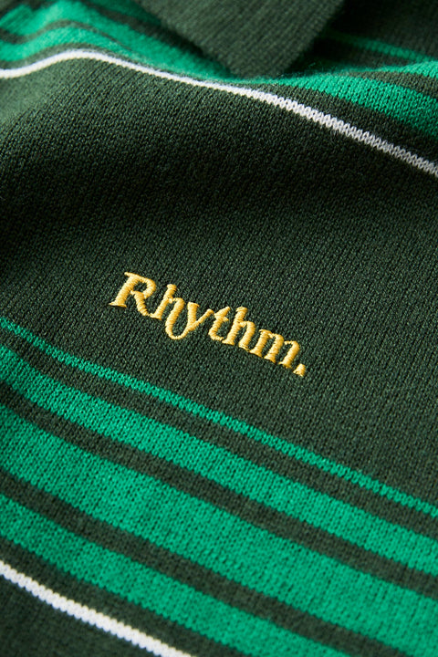 RHYTHM Langer Ss Polo Beer Bottle Green