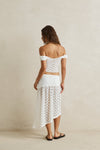 RHYTHM - Eve Lace Sweetheart Top White