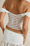 RHYTHM - Eve Lace Sweetheart Top White