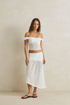 RHYTHM - Eve Lace Skirt White