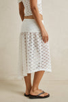 RHYTHM - Eve Lace Skirt White