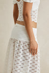 RHYTHM - Eve Lace Skirt White