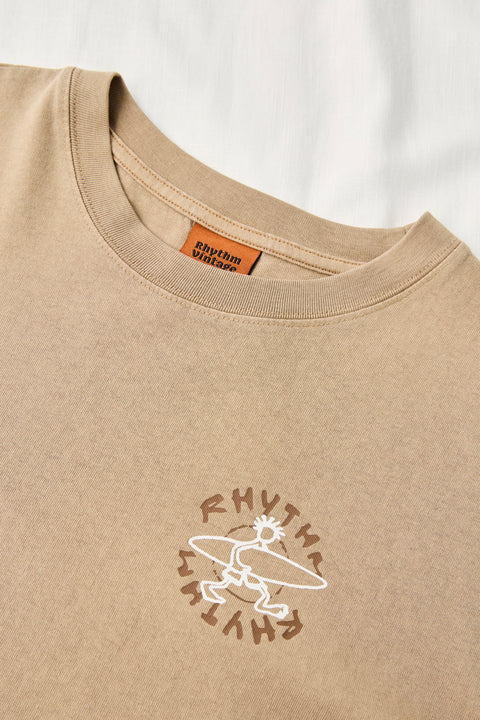 RHYTHM - Jaunt Vintage Ls T-Shirt Macadamia