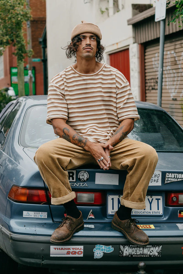 OTTWAY Striped Textured T-Shirt