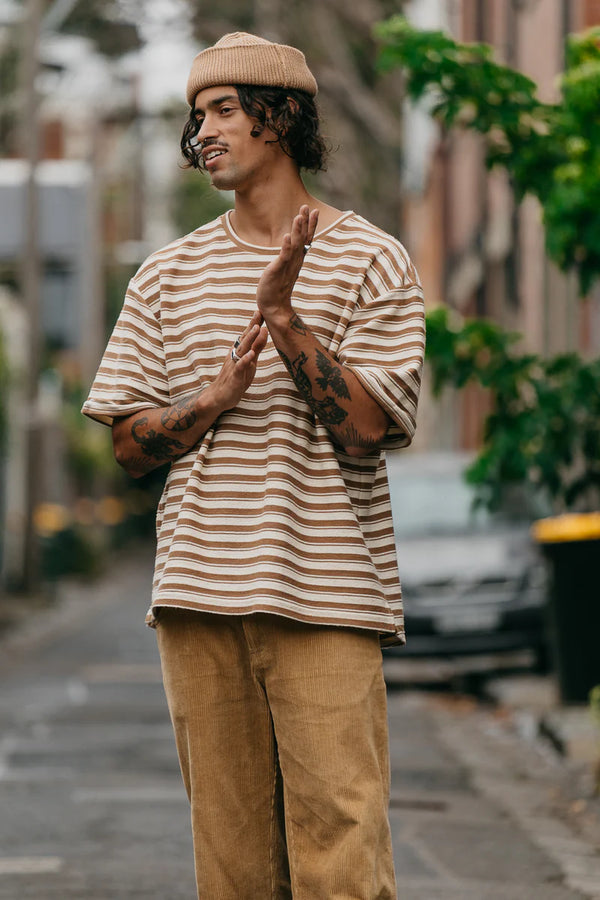OTTWAY Striped Textured T-Shirt