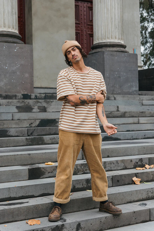 OTTWAY Striped Textured T-Shirt