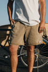 OTTWAY Overland Unisex Shorts - Washed Brown Denim