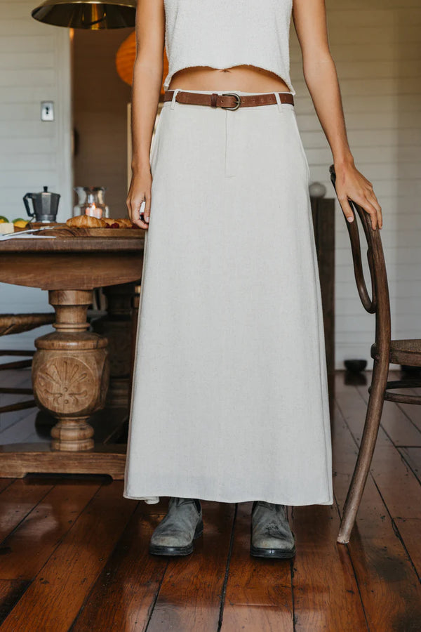 OTTWAY Klara Beige Maxi Skirt