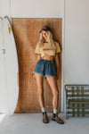 OTTWAY Weston Twin - Checked Denim Shorts