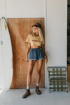 OTTWAY Dreamer Cropped T-Shirt - Soft Mustard Yellow