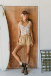 OTTWAY Bloom - Embroidered Button-Front Top