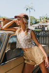 OTTWAY Bloom - Embroidered Button-Front Top