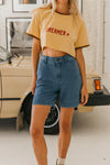 OTTWAY Dreamer Cropped T-Shirt - Soft Mustard Yellow